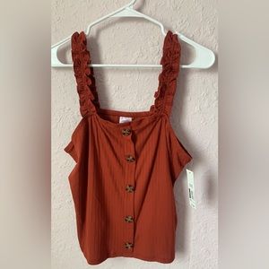 NOBO Button Front Tank Top